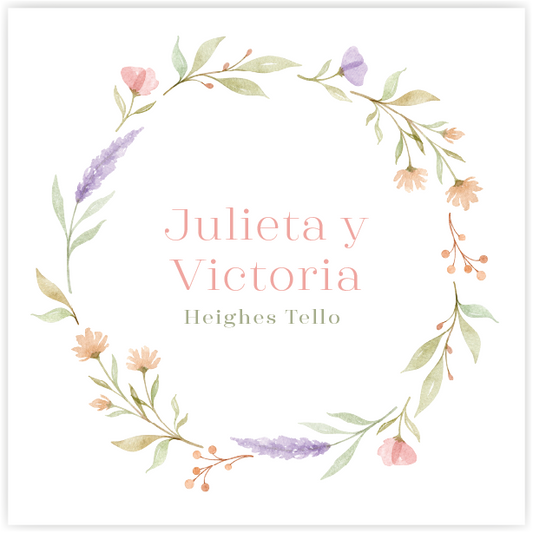 Tarjetita Redondo Floral