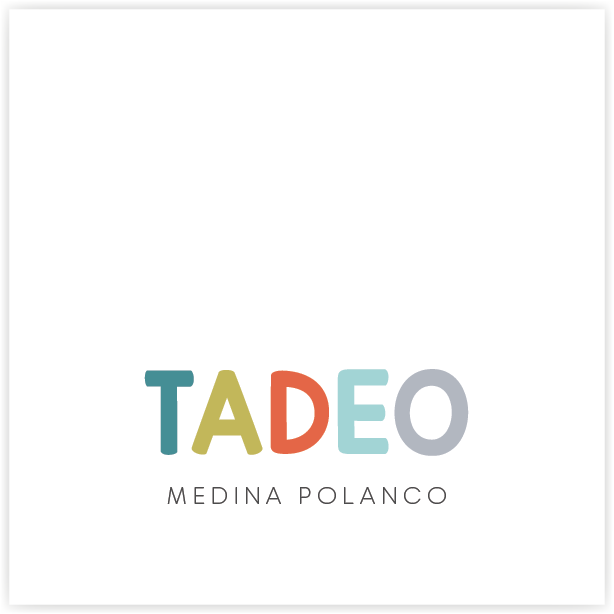 Tarjetita Nombre Colores Sage