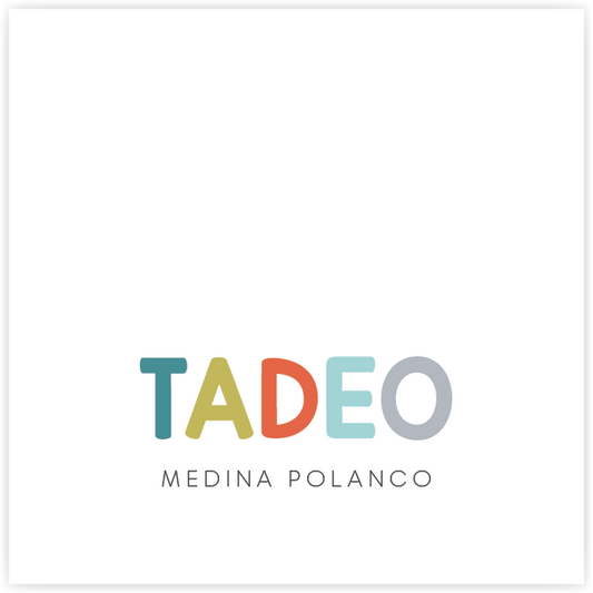 Tarjetita Nombre Colores Sage