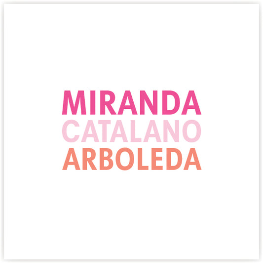 Tarjetita Name Block Niña 1