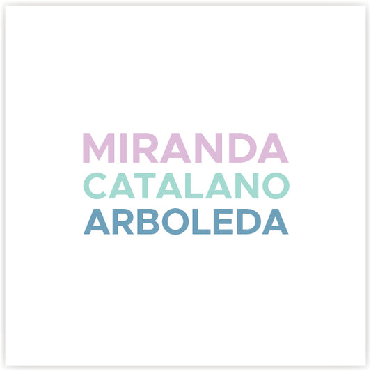 Tarjetita Name Block Niña 2