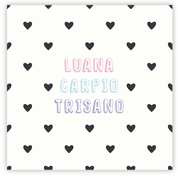 Tarjetita Corazones Black
