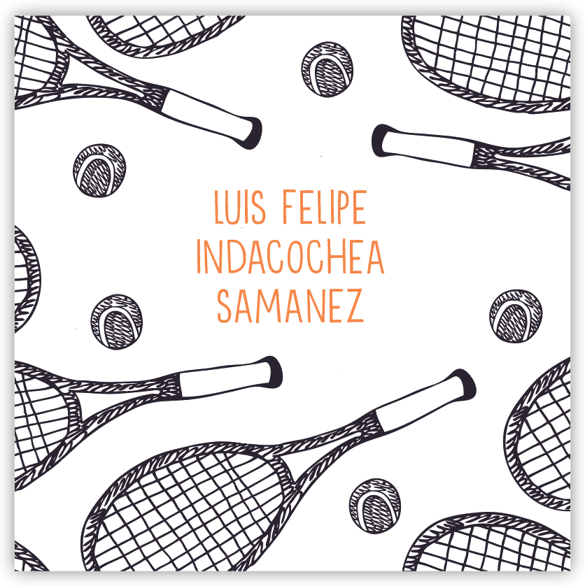 Tarjetita Tennis Raquetas